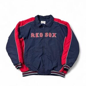 VTG GIII sports Carl banks Boston Red Sox quilt lined full zip bomber jacket XL